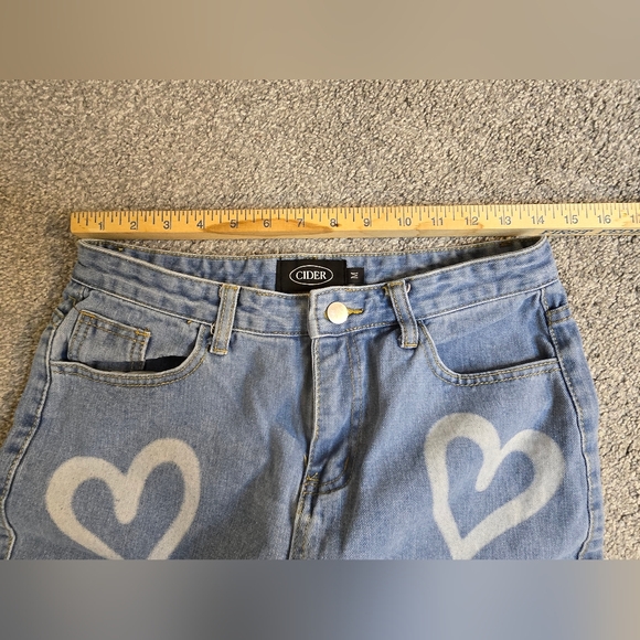 Cider Heart Jeans Size Medium Girlhoodcore Gorpcore Coastal Cottagecore - Picture 2 of 7